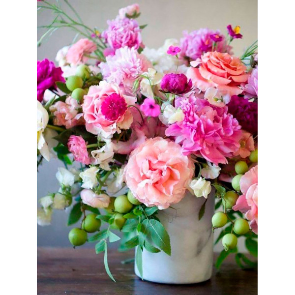 Картина за номерами "Строкатий букет" тм Лавка Чудес 40 x 50 см у коробці LC40029