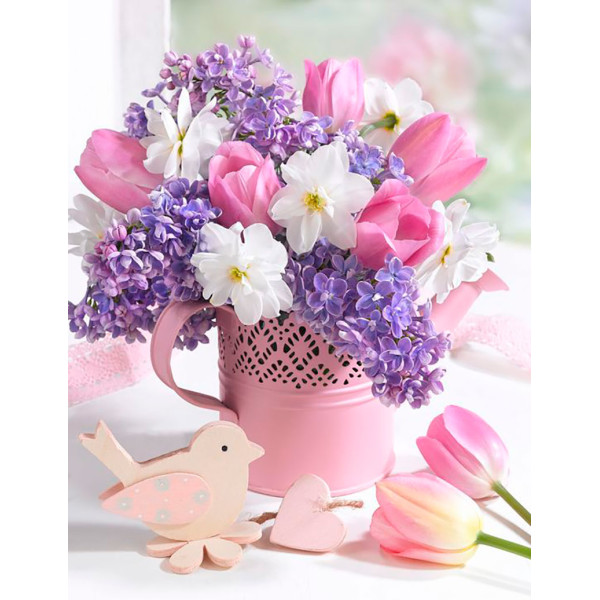 Картина за номерами "Ніжний весняний букет" тм Лавка Чудес 40 x 50 см у кор LC40031