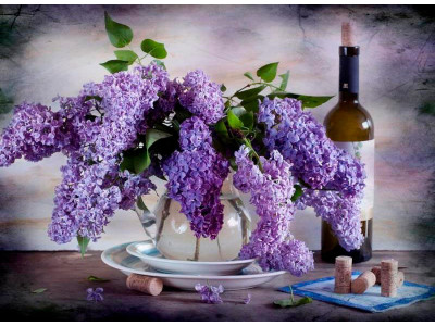 Картина за номерами "Бузок і вино" тм Лавка Чудес 40 x 50 см у коробці LC40034