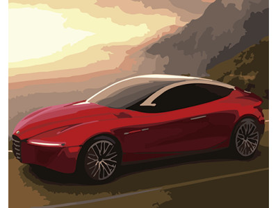 Картина за номерами "Спортивне авто" тм Лавка Чудес 40 x 50 см у коробці LC30105