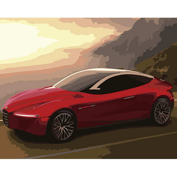 Картина за номерами "Спортивне авто" тм Лавка Чудес 40 x 50 см у коробці LC30105