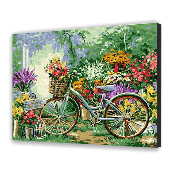 Картина за номерами "Велосипед у квітах" 40х50 см 12501-AC