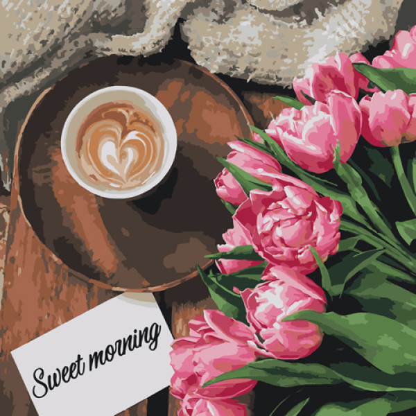 Картина за номерами "Sweet morning" 40*40 см 12107-AC