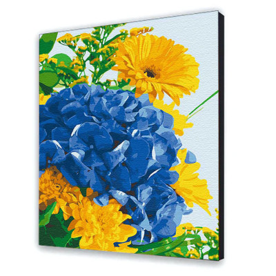Картина за номерами з лаком ArtCraft квіти "Гортензія у квітах" 40*50 см 13123-AC