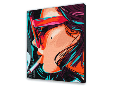 Картина за номерами з лаком ArtCraft "Дівчина що викликає" 40*50 см* 10291-AC
