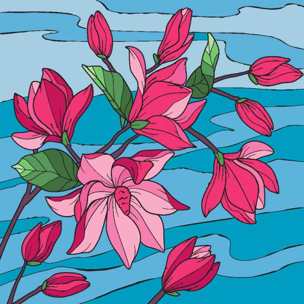 Картина за номерами "Магнолія" 30*30 см 13045-AC