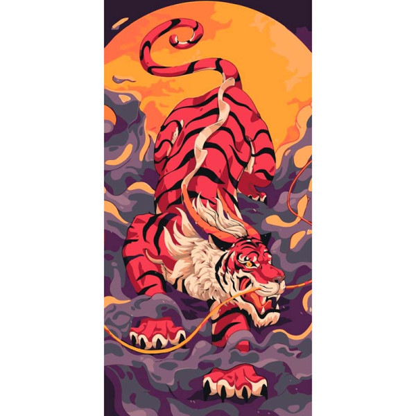 Картина за номерами ArtCraft "Тигр що підкрадається" 40*80 см 11593-AC