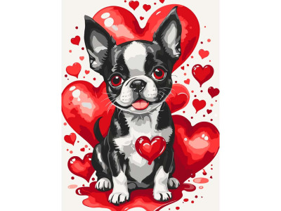 Картина за номерами ArtCraft "Вухастий Валентин" 30*40 см 11701-AC