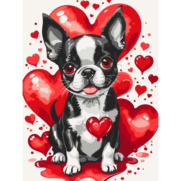 Картина за номерами ArtCraft "Вухастий Валентин" 30*40 см 11701-AC