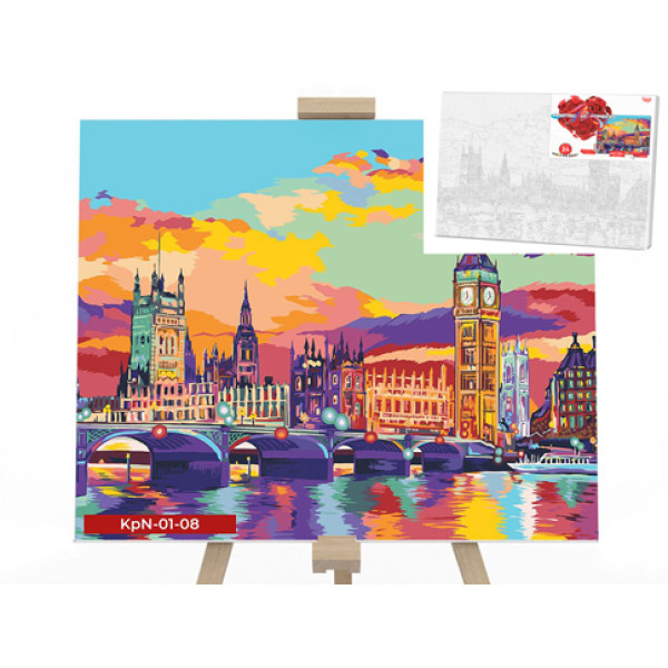 Картина за номерами Danko Toys "Красочный Лондон"40x50см KpNe-01-08