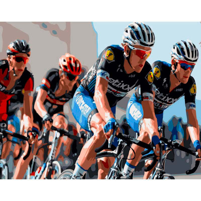Картина за номерами Перегони велосипедистів Strateg 40х50 см GS283 Картина за номерами Перегони велосипедистів Strateg 40х50 см GS283