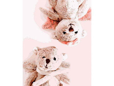 Картина по номерах Мякі ведмежата Strateg 40х50 см DY127