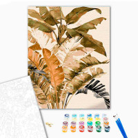 Картина за номерами Бананове листя Strateg 40х50 см GS1086