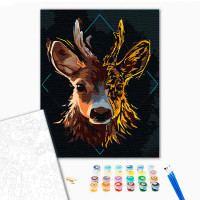 Картина за номерами Молодий олень Strateg 30х40 см SS6810