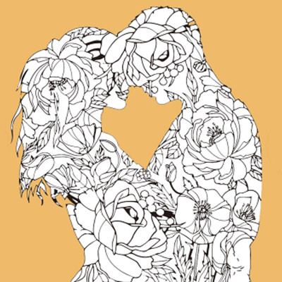 Набір для розпису-антистрес Strateg Квіткове кохання 30х30 см JCEE37106