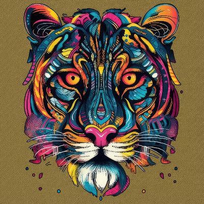 Набір для розпису-антистрес Strateg Тигр у стилі поп-арт 30х30 см JCEE36804