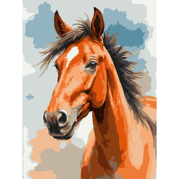 Картина за номерами Strateg Кінь у світлі 30Х40 см SS-1307