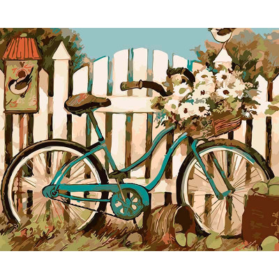 Картина за номерами "Велосипед біля калітки" Тм Лавка Чудес 40 x 50 см у ко LC30015 Картина за номерами "Велосипед біля калітки" Тм Лавка Чудес 40 x 50 см у ко LC30015