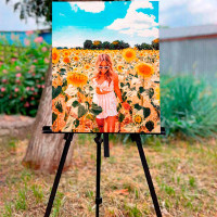 Картина за номерами "Дівчина в соняшниках" LC10049