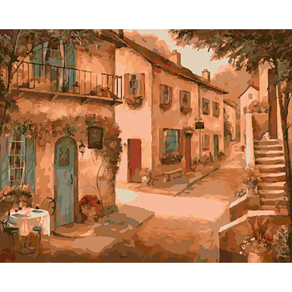Картина за номерами "Стара вуличка" км Лавка Чудес 40 x 50 см у коробці LC30031
