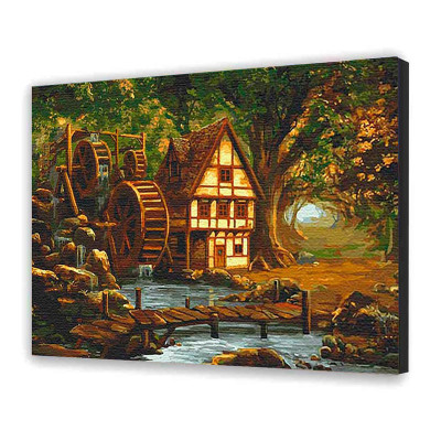 Картина за номерами "Млин у зачарованому лісі" 40*50 см 10551-AC Картина за номерами "Млин у зачарованому лісі" 40*50 см 10551-AC