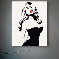 Картина за номерами "Lady in black" 30*40 см 10060-AC Картина за номерами "Lady in black" 30*40 см 10060-AC