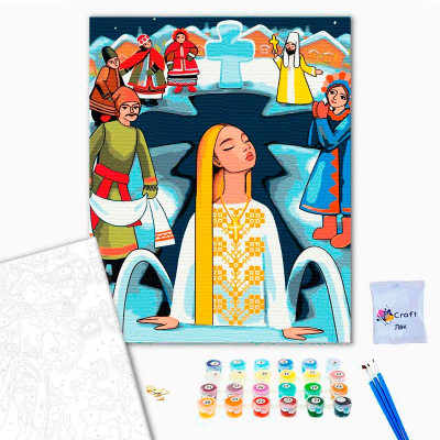 Картина за номерами "Свято Водохреща" 40*50 см @ 10069-AC Картина за номерами "Свято Водохреща" 40*50 см @ 10069-AC