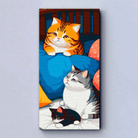 Картина за номерами "Пухнастики" 40*80 см 11516-AC