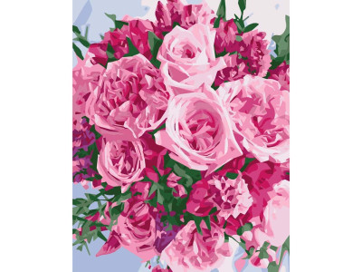 Картина за номерами "Рожевий букет" ArtCraft 40*50 см 13086-AC
