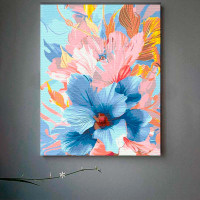 Картина за номерами "Ніжний гібіскус" з металізованими фарбами 40*50 см Art 13081-AC