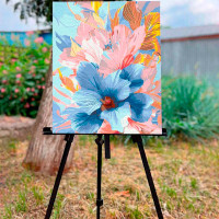 Картина за номерами "Ніжний гібіскус" з металізованими фарбами 40*50 см Art 13081-AC