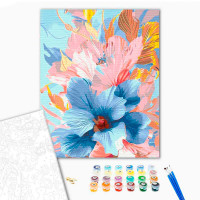 Картина за номерами "Ніжний гібіскус" з металізованими фарбами 40*50 см Art 13081-AC