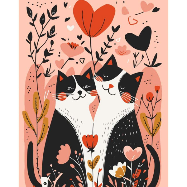 Картина за номерами ArtCraft "Котяче кохання" 40*50 см 11696-AC