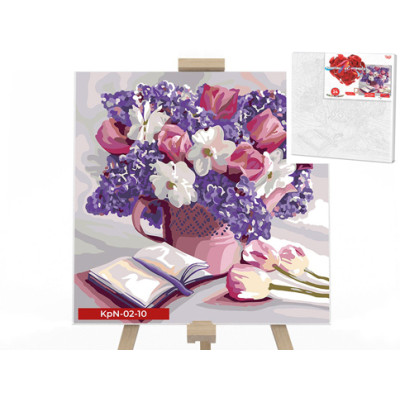 Картина за номерами Danko Toys "Весняний букет" 40x40см KpNe-02-10