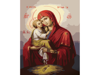 Картина по номерах Почаївська ікона Strateg 40х50 см GS1116