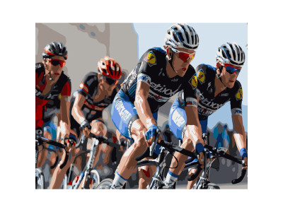 Картина за номерами Перегони велосипедистів Strateg 40х50 см GS283