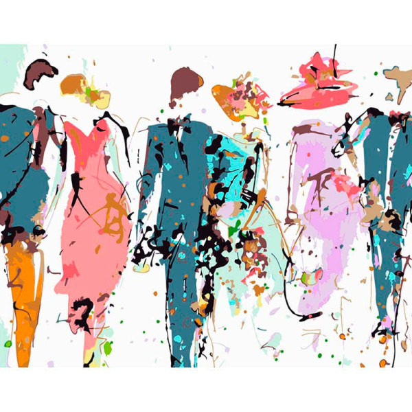 Картина по номерах Акварельні постаті Strateg 40х50 см DY133