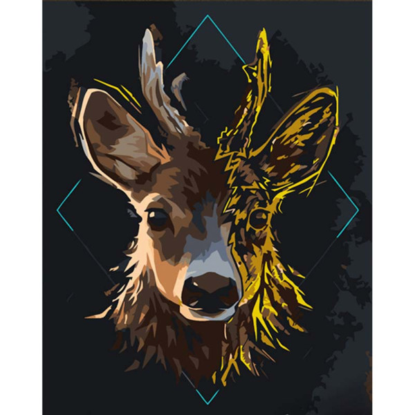 Картина за номерами Молодий олень Strateg 30х40 см SS6810