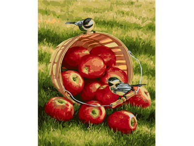Картина за номерами Хрусткі яблучка 40*50 КНО2469 Картина за номерами Хрусткі яблучка 40*50 КНО2469