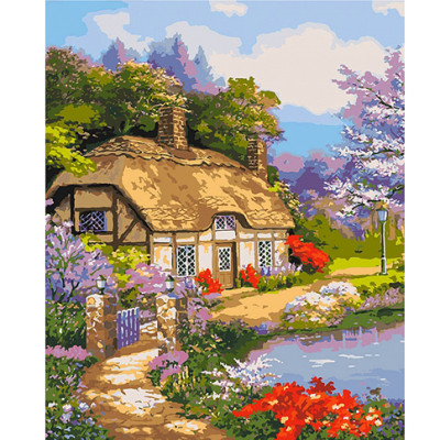 Картина за номерами Заміський будиночок 40*50 см КНО2255