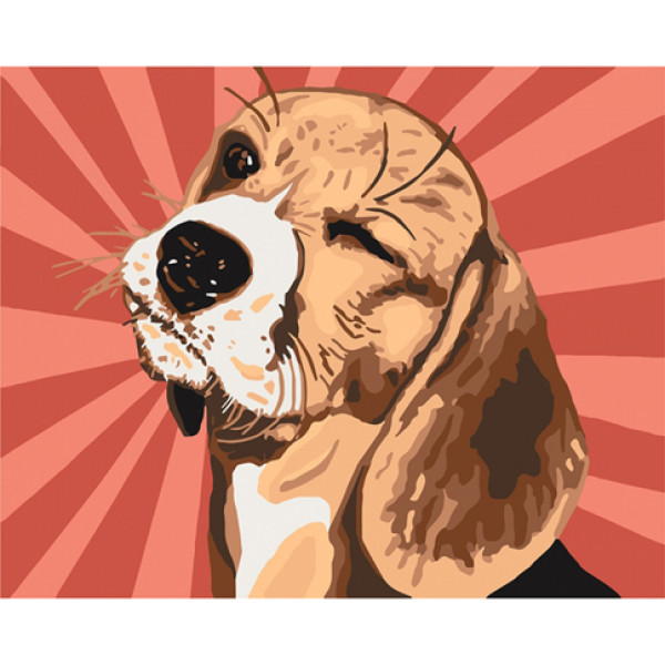 Картина за номерами "Бігль Поп-Арт" 40х50 см КНО4154