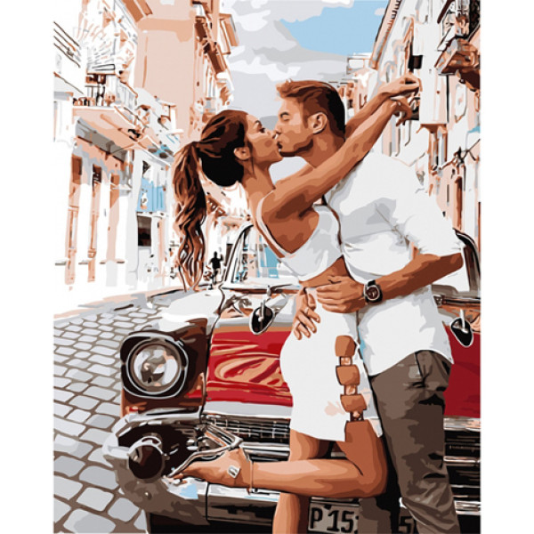 Картина за номерами "Пристрасний поцілунок" 40х50 см КНО4718