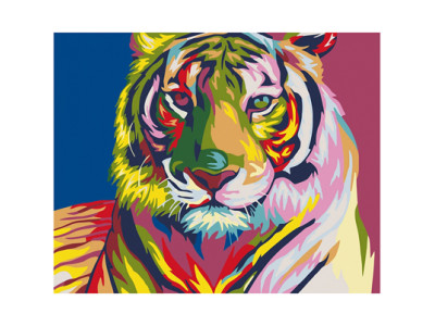 Картина за номерами "Тигр поп-арт" 40*50 см КНО2436