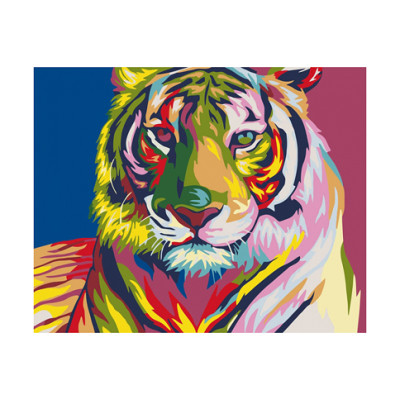 Картина за номерами "Тигр поп-арт" 40*50 см КНО2436