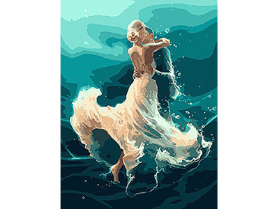 Картина за номерами "На хвилі танцю" 40х50 см. КНО4566