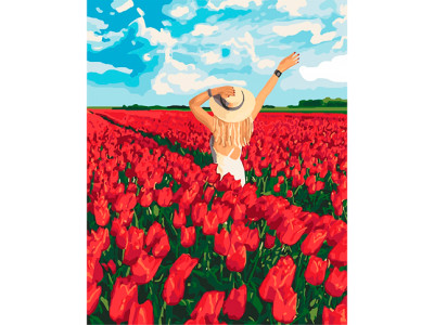 Картина за номерами "У полоні у квітів" КНО4721