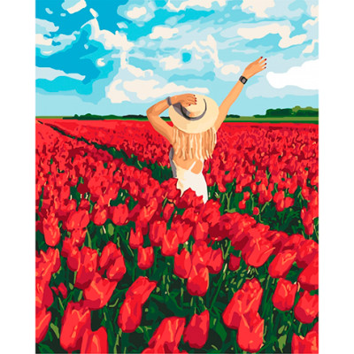 Картина за номерами "У полоні у квітів" КНО4721