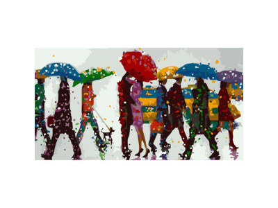 Картина за номерами Різнобарвний дощ 27*52 КНО2628