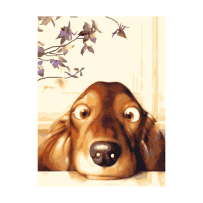 Картина за номерами Пустотливе цуценя 30*40 КНО2443