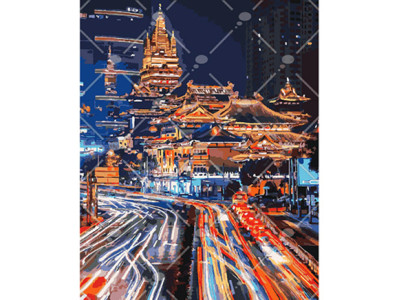Картина за номерами Нічний Шанхай 40 * 50 КНО3543